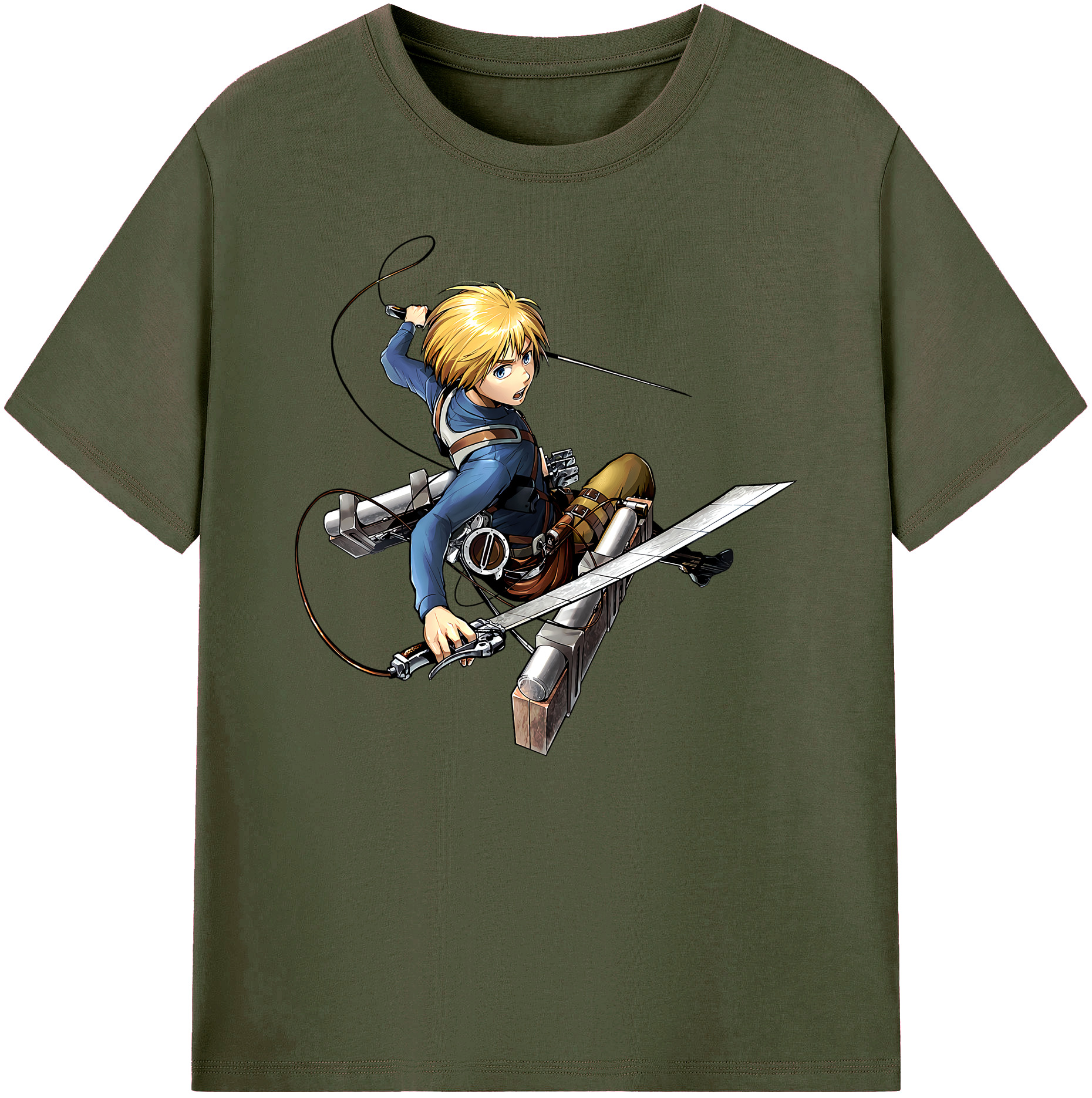 （画像用） 進撃の巨人 アルミン·アルレルト Attack on Titan Armin Arlert 綿100％ メンズ半袖Tシャツ｜肌触りやわらか＆通気性